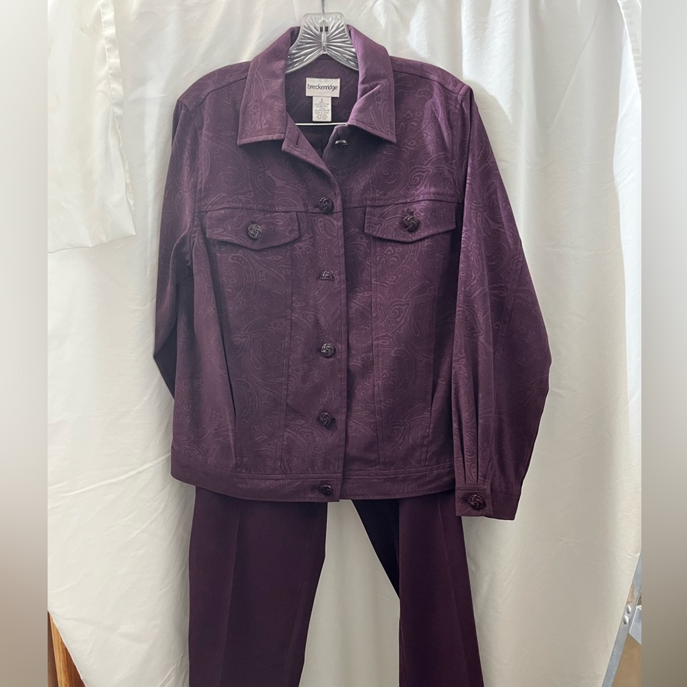 Breckinridge jean jacket like material capri pants